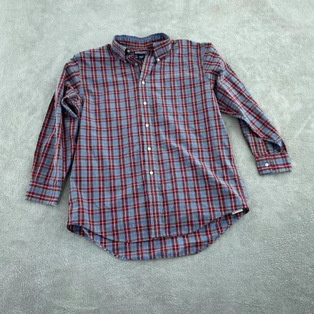 J. Crew Mens Plaid Button-Down Shirt Size 16-16.5 4263